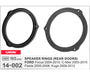 Carav Rear Speaker Adapter Rings 6.5 Inches for Focus Fiesta 5