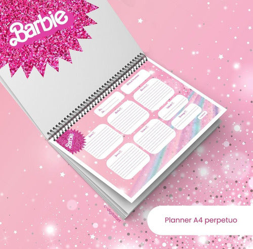 C-DIGITALART Planner Semanal Perpetuo A4 Barbie 1