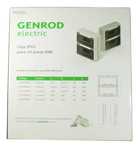 Caja Para Térmica Exterior 24 Módulos Genrod 162400b 1