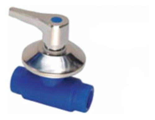 Polimex 20mm Blue Spherical Valve for Water - Compressed Air 0