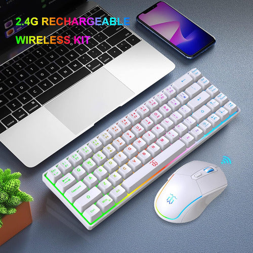 Snpurdiri Wireless Keyboard and Mouse Combo Kit for Gaming, Work, and Study 6