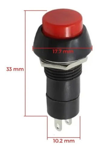 Round Plastic Push Button Red Black Yellow Electronic Lights 9