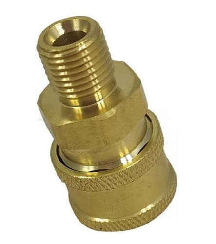 Conector Bico De Engate Rápido Dourado Rosca 1/4 Detailer 2