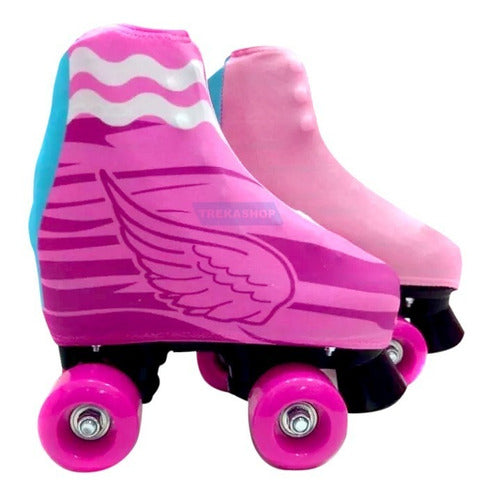 Pro Class Extendable Roller Skates Pink Size 28 to 41 + Boot Covers Size 35 to 41 4