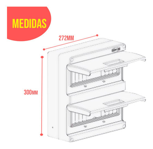 Conextube Caja Din P/Térmicas 24 Bocas Welt P/Aplicar C/Puerta 1