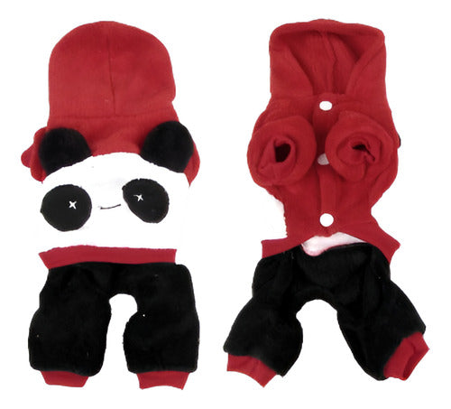 Panda Masco Diseño De Invierno Con Capucha Prensa Stud Botón 0