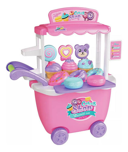 Crazy Toys Juego Infantil Carrito Dulces Cakes Shop Color Rosa Juguete 4