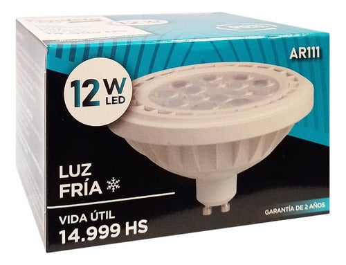 Candela Combo X10 Led Lamp Ar111 Gu10 12W Cold Light 6500K 3