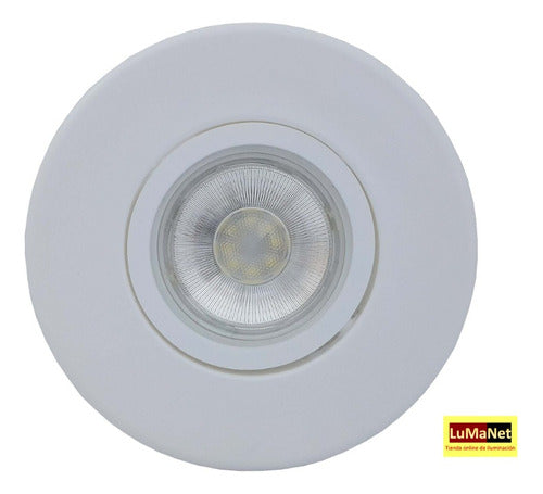 Round White Recessed PVC Spot Light + 5w Cold Dicroic 1