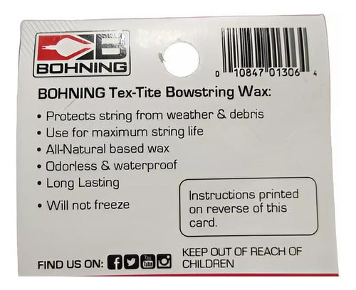 Cera Bohning Tex-tite Para Cuerdas Sintéticas Tiro Con Arco 5