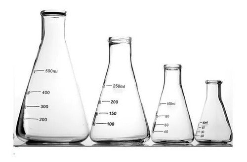 Erlenmeyer De Vidro Boca Estreita Graduado 250ml Borosilicat 0