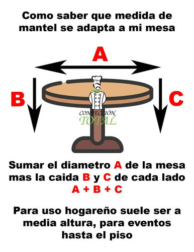 Confección Total Round Tablecloth 3.00 in Tropical Mechanical Offer 1
