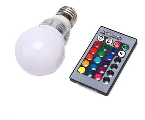 Electro LED Lamp 12W 16 Colors with Remote Control - La Aldea 0