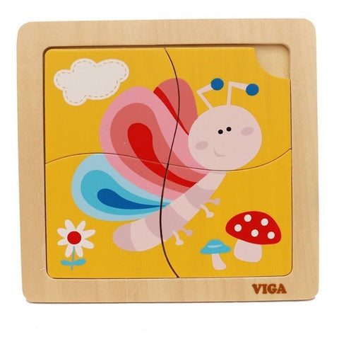 Viga Wooden Butterfly Puzzle Toy 0