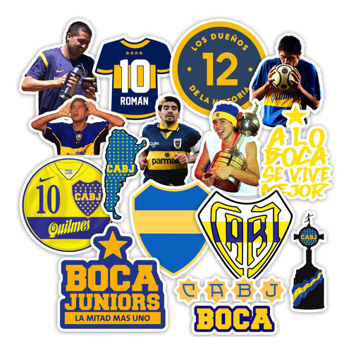 Stickers Boca Juniors 20 Unidades 4x4cm Pvc Plastificados 0