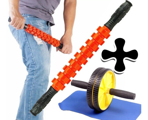 Crazy Shop Stick Massager + Effective Ab Wheel Set 28 0