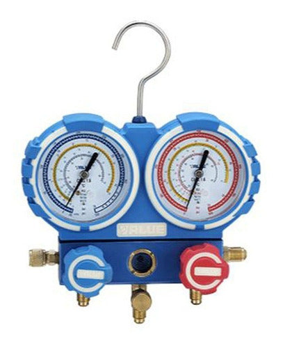 Manifold Value With Gas Sight R22 R134 R410 VMG-2-R410-B-03 0