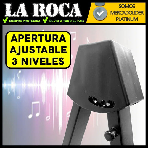 Soporte Plegable Piso Guitarra Bajo Acolchado 3