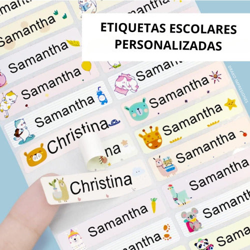 Sticker Etiquetas Personalizadas Para Útiles Escolares 2