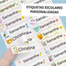 Sticker Etiquetas Personalizadas Para Útiles Escolares 2