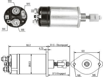 Ford Solenoide Tipo Lucas - Falcon/F100/F350 12V 0