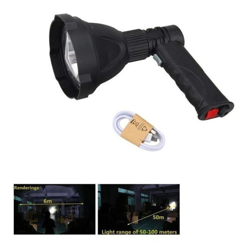 GENKI 1500 Lumens USB Rechargeable Searchlight for Hunting and Security 8