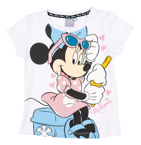 Disney Remera Niña Teens Manga Corta Minnie Mouse Original 0