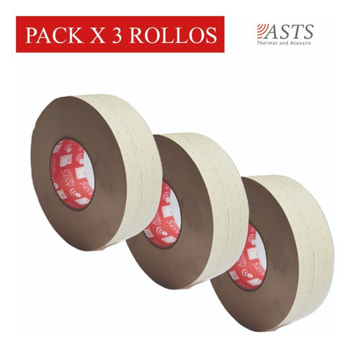 Asts Paper Tape Pack of 3 Microperforated for Durlock 50mm 75m 0