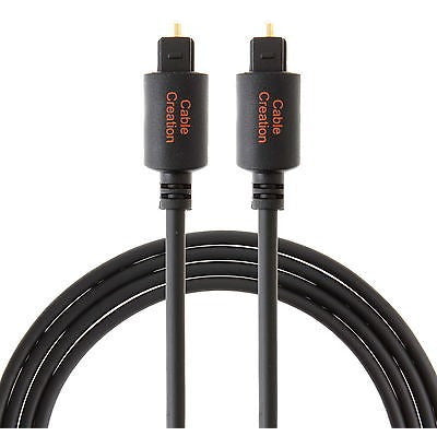 CableCreation Optical Toslink Digital Audio Cable, PVC Molded, 12 Feet 1