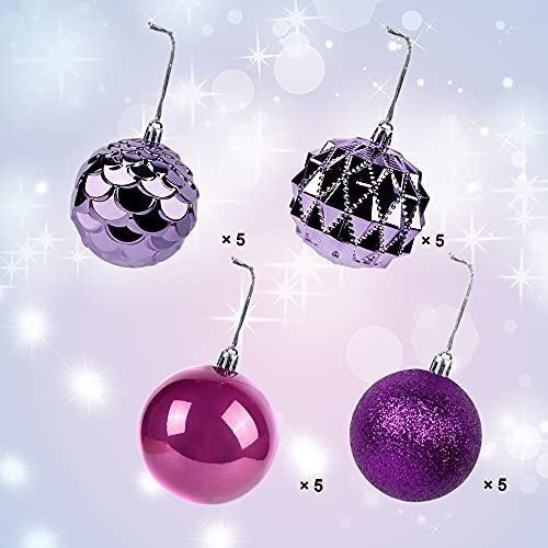 Bolas Para Arbol De Navidad -packx 20u. De 8cm./purpura 1