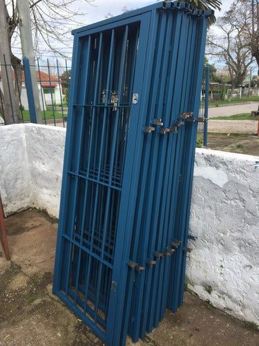 Puerta Reja De Hierro Con Mosquitero Y Colocación 3