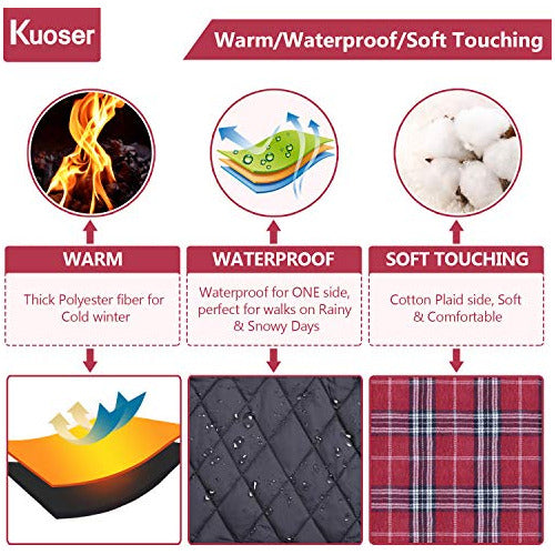 Kuoser Acogedor Impermeable A Prueba De Viento Reversible Es 1