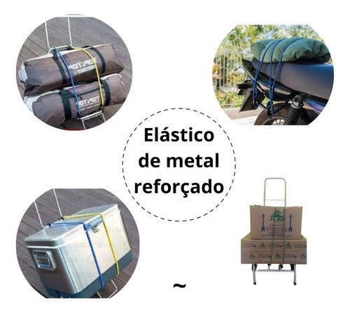 Cordas Elástico Kit 8 Peças 300cm Ajustável Flexível Amarrar 5