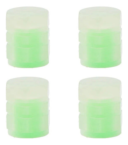 Oregon Set of 4 Tuning Valve Stem Covers in Fluorescent Green 0