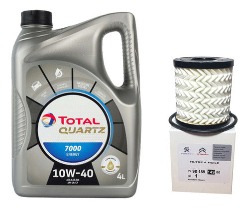 Peugeot Filtro + Aceite Total 7000 X 4L for Partner 1.4 8V 2010 0