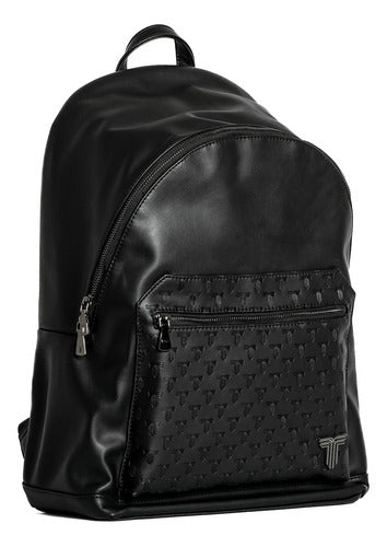 Tiffosi Unisex Black Tiffosi 2.0 Eco Leather Backpack 1