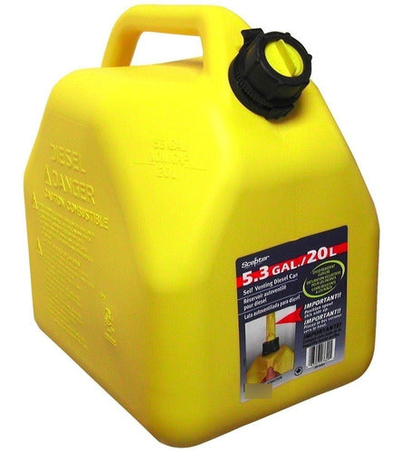 Scepter 20 Liters Fuel Canister - Yellow with Spout 0