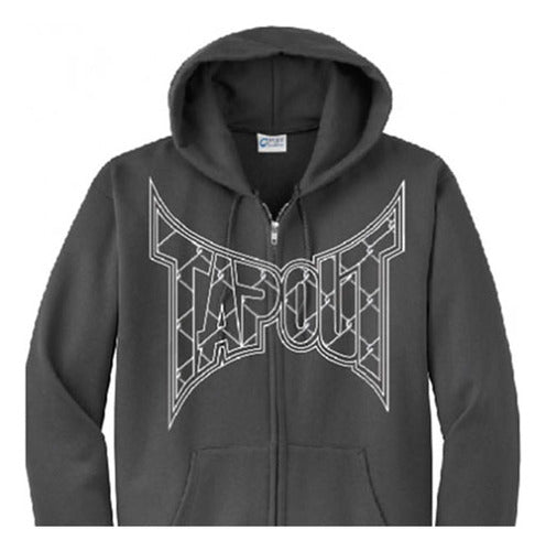 TapouT Caged Zipup Hoodie Gray - Size XXL 0