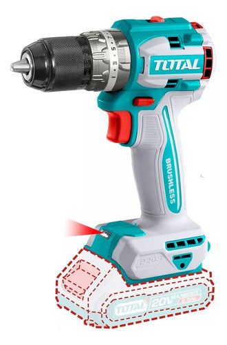 Total Wireless Drill 20V Brushless 2000 RPM Tdli206021 0