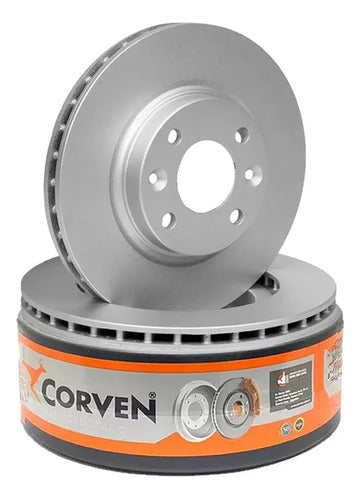 Corven Disc Brake + Bosch Pads for Peugeot Partner 1.4 8v - 2016 1