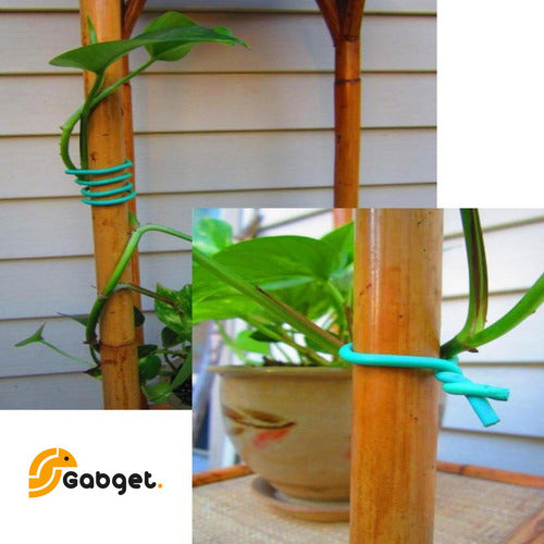 2 Garden Plant Support Wire Stake + Gardening Glove Set 4