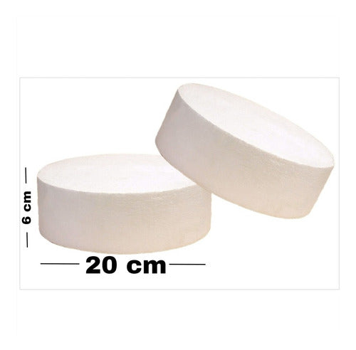Falsa Cake Styrofoam Round 20cm Height 6 x2 1