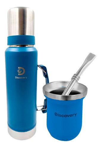 Discovery Thermal Bottle with Stainless Steel Straw Travel Kit Day Night 12 Hours 0