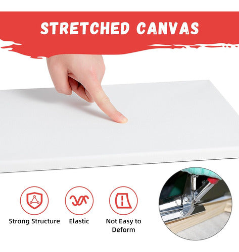 Simetufy Professional Canvas Painting Boards, 10 Pack, 20x25 Cm 3