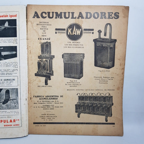 Antiguo Robot Revista Ciencia Popul 1939 Mecánica Mag 60628 2