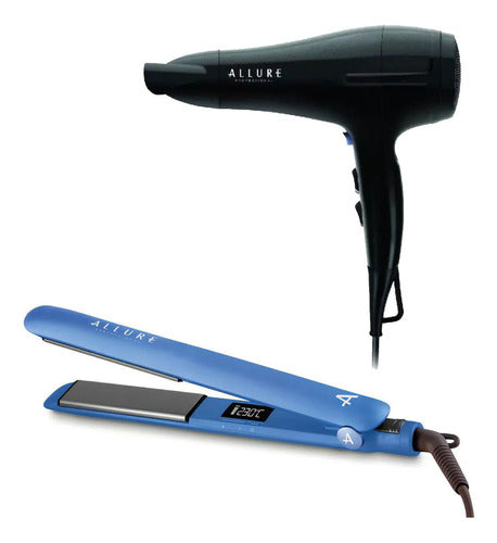 Kit Allure Secador + Planchita Pelo Digital Alisado Ion 6c 2