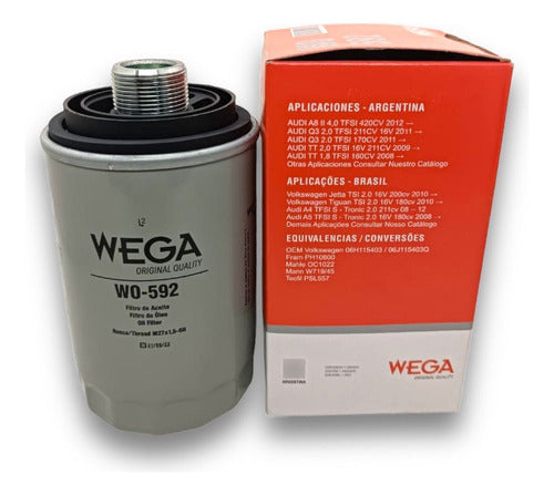 Wega Filtro Aceite Tiguan 2.0 Tsi 2009 2010 2011 2012 2013 2014 0