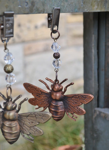 Luciano Dutari 8 Bees Table Weights Bronze and Copper Aged 5