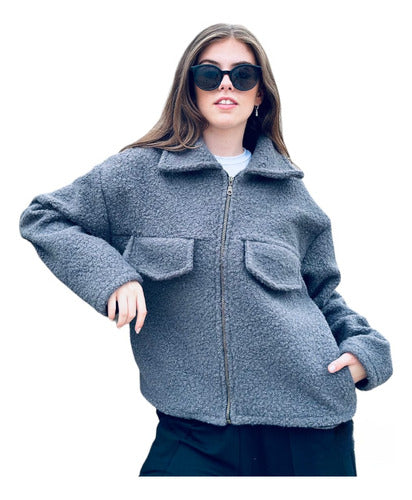 Women's Boucle Jacket - Oversized Fit 0