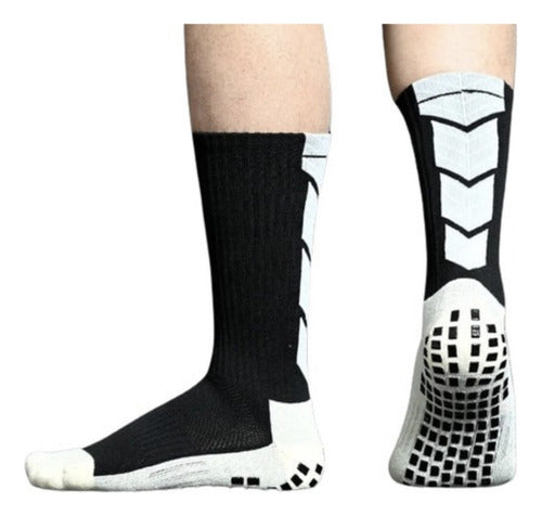 Amorarma Pack X3 Long Cotton Sports Socks with Non-Slip Grip 1